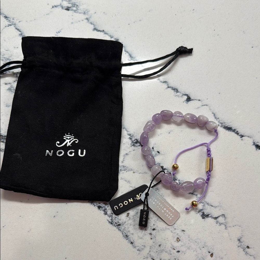 Isamu Noguchi Purple Beaded Gemstone Bracelet